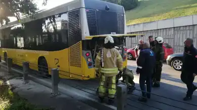 Şehrin Kalbinde Otobüs Yangını!