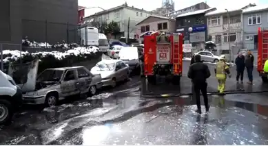 Şişli'de Park Halinde Araçta Yangın! Vatandaş Kahraman Oldu!