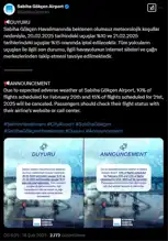 İstanbul Sabiha Gökçen'de Uçuş İptalleri